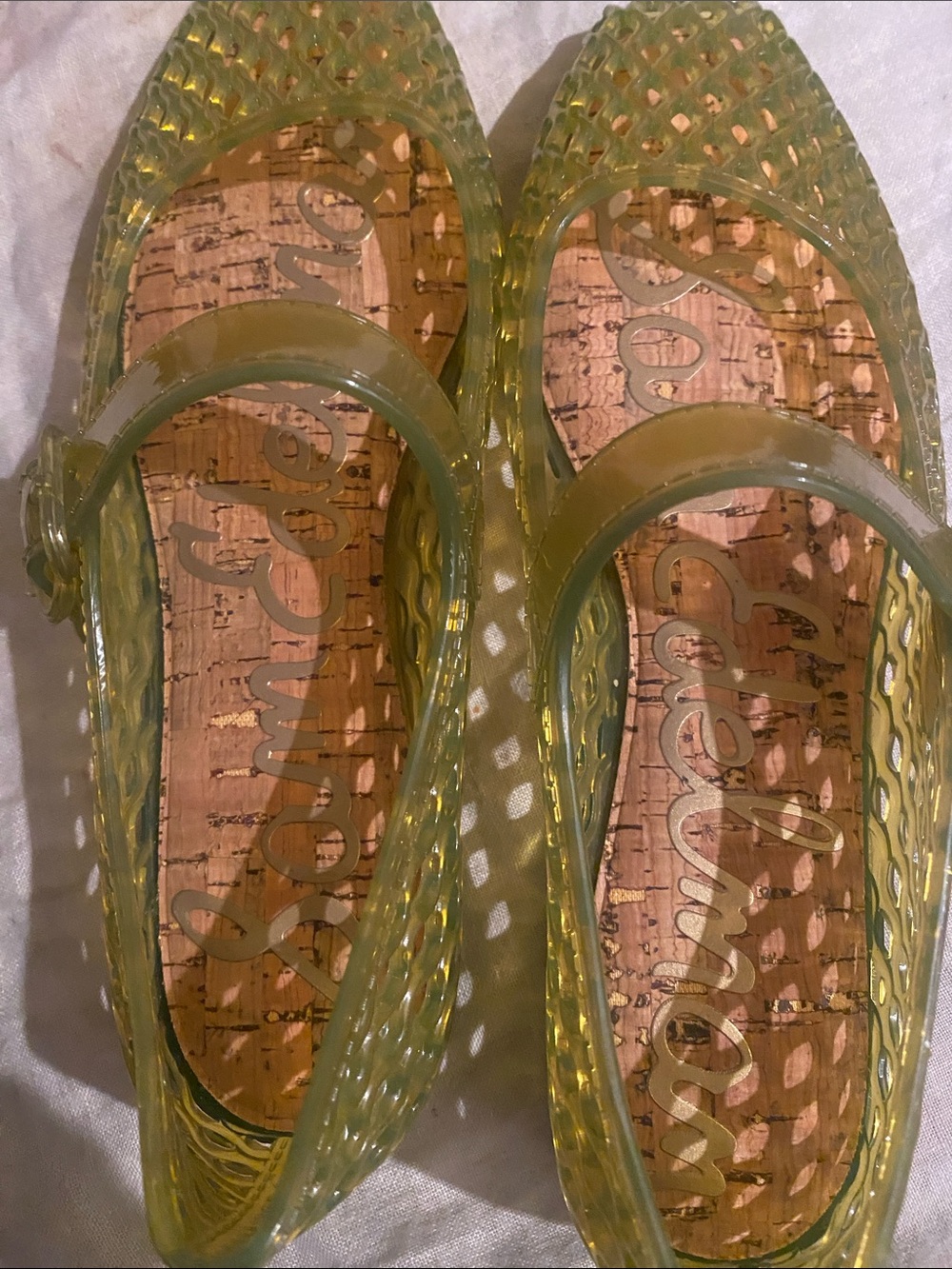Sam Edelman Green Limo Jelly Mary Jane Flats - Picture 2 of 5